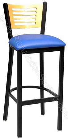 Wood Back Metal Stools