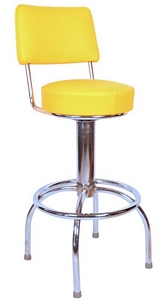 Flat Chrome Pan Stool