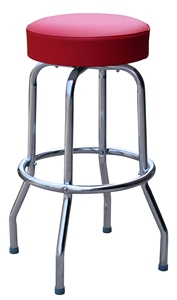 Red Metal Bar Stools