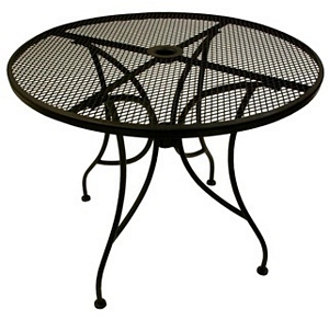 round wrought iron table