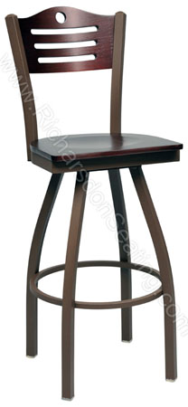 Wood Back Swivel Stools