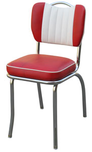 Handle Back Red Diner Chairs