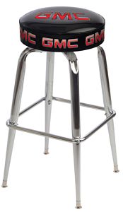 Chrome Logo Bar Stools