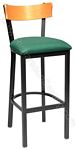 Wood Back Metal Stools