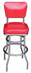 retro chrome swivel bar stool