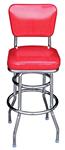 retro chrome swivel bar stool