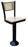 6070-102 Cut-out Wood Back  Bar Stool