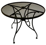 round wrought iron table